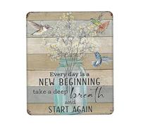 Mouse Mat Vintage Hummingbird Every Day Is A New Beginning Take A Deep Breath Small 25X30Cm Non-Slip Mouse Pads Portable Mousepad For Computer Laptop