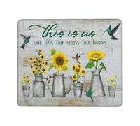 Mouse Mat Vintage This Is Us Our Life Our Home Hummingbird 25X30Cm Durable Mouse Pads Stitched Edge Mousepads For Home Work