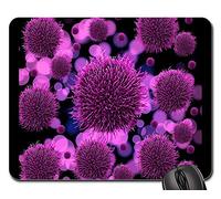 Mouse Mat, Viruses Germs Background Pathogen Microbiology Gaming Mouse Pad Non-Slip Mouse Pad Durable Keyboard Pad For Game Office Typing 25X30Cm