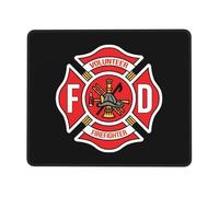 Mouse Mat Volunteer Firefighter Mousepads Non-Slip Mousepad Rubber Base Desk Mat For Laptop Computers Office And Home S