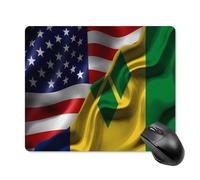 Mouse Mat Vs Saint Vincent The Grenadines Flag Combo Wear Resistant Mouse Pad Comfortable Desk Pad For Desk Home Office 25X30Cm