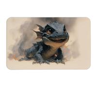 Mouse Mat Watercolor Baby Dragon Rectangular Waterproof Mouse Pad Stitched Edges Desk Pad For Laptop Office Home 25X30Cm