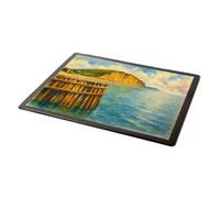 MOUSE MAT - West Bay Cliffs Looking East Nr Bridport - Vintage Art Style