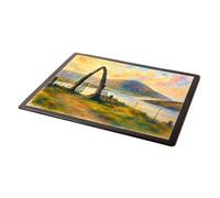 MOUSE MAT - Whale Bones & West Loch, Tarbert, Harris - Vintage Art Style