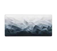 Mouse Mat White 90 x 40 cm Black Large Office Desk Mat G186