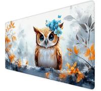 Mouse Mat White Gaming Mouse Pad 39.3x19.6in XXL Extended Desk Mat,Keyboard Mousepad Owl,Water-Resistant Surface And Non-Slip Base Mousemat for Gaming Office Desk Accessories,Gifts for Women F1-394