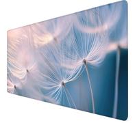 Mouse Mat White Mouse Pad Large 800 x 400 x 3mm Desk Mat Duck Egg Color Non-Slip Rubber Base, Waterproof Surface, Stitched Edges Gaming Mousepad, Home Computer Keyboard Office Desk Accessories Y7-39