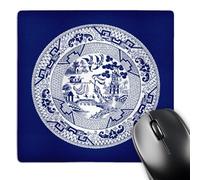 Mouse Mat Willow Pattern In Delft Blue Wear Resistant Mice Mat Improves Speed And Precision Mouse Pad For Home Work Office 25X30Cm