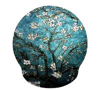Mouse Mat with Wrist Rest Support,Ergonomic Mouse Pads for Computers,Laptop,Non-Slip Memory Foam Wrist Rest MousePad Lightweight for Home,Office,Gaming,Easy Typing & Pain Relief Van Gogh Painting