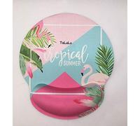 Mouse Mat with Wrist Rest Support,Ergonomic Mouse Pads for Computers,Laptop,Non-Slip Rubber Base Memory Foam Wrist Rest MousePad Lightweight for Home,Office,Gaming,Easy Typing & Pain Relief Flamingo