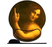 Mouse Mat with Wrist Rest Support Silicone Comfort Gel gaming mouse pad Da Vinci Saint John the Baptist Ergonomic Mouse Pads for Computers Laptop for Home Office Gaming Pain Relief