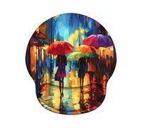 Mouse Mat with Wrist Support, Ergonomic Mouse Pad Wrist Support and Non-Slip PU Base, Durable, Washable, Gaming Mat for PC Laptop Computer Optical and Laser Mice - City Z-O40