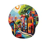 Mouse Mat with Wrist Support, Ergonomic Mouse Pad Wrist Support and Non-Slip PU Base, Durable, Washable, Gaming Mat for PC Laptop Computer Optical and Laser Mice - Town Z-O40