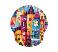 Mouse Mat with Wrist Support, Ergonomic Mouse Pad Wrist Support and Non-Slip PU Base, Durable, Washable, Gaming Mat for PC Laptop Computer Optical and Laser Mice - City Z-O40