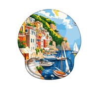 Mouse Mat with Wrist Support, Ergonomic Mouse Pad Wrist Support and Non-Slip PU Base, Durable, Washable, Gaming Mat for PC Laptop Computer Optical and Laser Mice - Town Z-O72