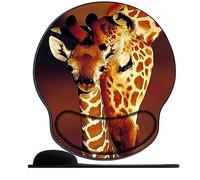 Mouse Mat with Wrist Support funny giraffe animal Ergonomic Mouse Pad with Silicone Comfort Gel Gaming Mousepad with Non-Slip PU Base for Computer Laptop Office&Home