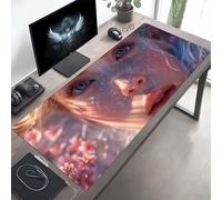 Mouse Mat Woman Large Gaming Mouse Pad Pink Desk Mat Stitched Edges, Mousepad Non Slip Rubber Base, Waterproof Soft Cloth, Computer Accessories for Office Decoration, Gifts 1000x400x3mm PjY1266 S-Q