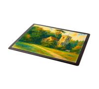 MOUSE MAT - Wonersh Parish Church from the Old Green - Vintage Art Style