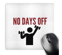 Mouse Mat Work Out Inspirational Quotes Work Out No Days Offs Improves Speed And Precision Desk Pad Stitched Edges Mice Mat For Work Laptop Office 25X30Cm