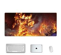 Mouse Mat World of Warcraft 900x400mm Anime Mouse Pad, keyboard mouse mats, Extended XXL Large Professional Gaming Mouse Mat with 3mm-Thick Rubber Base, for Desktop PC, H