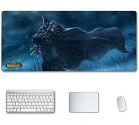 Mouse Mat World of Warcraft 900x400mm Anime Mouse Pad, keyboard mouse mats, Extended XXL Large Professional Gaming Mouse Mat with 3mm-Thick Rubber Base, for Desktop PC, V
