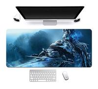 Mouse Mat World of Warcraft 900x400mm Anime Mouse Pad, keyboard mouse mats, Extended XXL Large Professional Gaming Mouse Mat with 3mm-Thick Rubber Base, for Desktop PC, F