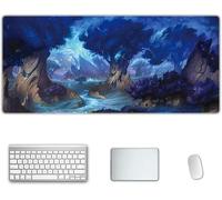 Mouse Mat World of Warcraft 900x400mm Anime Mouse Pad, keyboard mouse mats, Extended XXL Large Professional Gaming Mouse Mat with 3mm-Thick Rubber Base, for Desktop PC, G