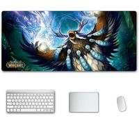 Mouse Mat World of Warcraft XXL Anime Mouse Pad, Speed Gaming Mouse Mat, Extra Large 900 x 400 x 3mm, Water-Resistant Mousepad with Non-Slip Rubber Base,Smooth Cloth Surface for computer PC, T