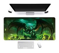 Mouse Mat World of Warcraft XXL Anime Mouse Pad, Speed Gaming Mouse Mat, Extra Large 900 x 400 x 3mm, Water-Resistant Mousepad with Non-Slip Rubber Base,Smooth Cloth Surface for computer PC, S