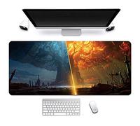 Mouse Mat World of Warcraft XXL Anime Mouse Pad, Speed Gaming Mouse Mat, Extra Large 900 x 400 x 3mm, Water-Resistant Mousepad with Non-Slip Rubber Base,Smooth Cloth Surface for computer PC, M