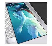 Mouse Mat World of Warcraft XXL Anime Mouse Pad, Speed Gaming Mouse Mat, Extra Large 900 x 400 x 3mm, Water-Resistant Mousepad with Non-Slip Rubber Base,Smooth Cloth Surface for computer PC, H