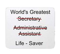 Mouse Mat World'S Greatest Secretary Mice Pad Waterproof Mousepad Rubber Base Mousepads For Laptop Computers Gaming M