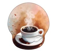 Mouse Mat Wrist Support, Ergonomic Mouse Mat with Memory Foam, Mice Pad with Anti-slip Rubber Base, Washable & Durable Surface for Computer, Laptop, Office, Home, 251 x 226 mm, Brown Tea X#2636