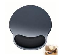 Mouse Mat Wrist Support, Ergonomic Mouse Pad with Slow rebound Memory Foam Non-slip Rubber Base Silk Surface, Waterproof Computer Blue Black Gradient Mousepad for Office, Travel, Gaming, Home Desk Use