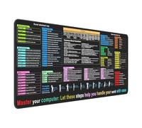 Mouse mat Wrist Support,excel Cheat Sheet Desk mat,Professional Excel Shortcut Desk Mat - Extra Large 31.5" Non-Slip Office Pad, 128 Essential Key Guides for Productivity
