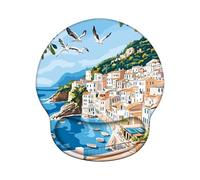 Mouse Mat Wrist Support, Gel Ergonomic Mouse Pads, Mousepad Wrist Rest with Non-Slip PU Base, Waterproof Surface Mousemat Wrist Support for Computer, Laptop, Office, Home and Travel - Town Z-O95