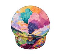 Mouse Mat Wrist Support, Gel Ergonomic Mouse Pads, Mousepad Wrist Rest with Non-Slip PU Base, Waterproof Surface Mousemat Wrist Support for Computer, Laptop, Office, Home and Travel - Train Z-O149