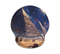 Mouse Mat Wrist Support, Gel Ergonomic Mouse Pads, Mousepad Wrist Rest with Non-Slip PU Base, Waterproof Surface Mousemat Wrist Support for Computer, Laptop, Office, Home and Travel - Egypt Z-O1