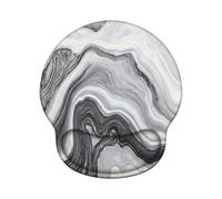 Mouse Mat Wrist Support, Gel Ergonomic Mouse Pads, Mousepad Wrist Rest with Non-Slip PU Base, Waterproof Surface Mousemat Wrist Support for Computer, Laptop, Office, Home and Travel - Grey Z-O149