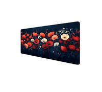 Mouse Mat XXL 1000 x 400 x 3mm, Gaming Mouse Pad Opiumpop Desk Mat Stitched Edges, Mousepad Computer Mousemat Keyboard Pad for Desk Mousepad with Non-Slip Base for Office, PC, Laptop (Plant) D1-864
