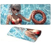 Mouse Mat XXL 1000x500x3mm Beauty Extra Large Mouse Mat, Desk Mat Non-Slip Rubber Base Blue Large Desk Mat for Keyboard, Washable - Precision & Speed Gaming Mousepad for Office and Home YF-3780