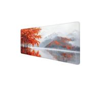 Mouse Mat XXL 1200 x 600 x 3mm, Gaming Mouse Pad Fall Desk Mat Stitched Edges, Mousepad Computer Mousemat Keyboard Pad for Desk Mousepad with Non-Slip Base for Office, PC, Laptop (Landscape) D1-836