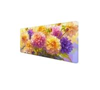 Mouse Mat XXL 1200 x 600 x 3mm, Gaming Mouse Pad Flowersa Desk Mat Stitched Edges, Mousepad Computer Mousemat Keyboard Pad for Desk Mousepad with Non-Slip Base for Office, PC, Laptop (Plant) D1-230