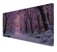 Mouse Mat XXL 1400x700x3mm Desk Mat, Gaming Mouse Pad Improved Precision And Speed Rubber Base for Stable Grip on Smooth Surfaces Non Slip, Waterproof, Tightly Stitched Durable (pink forest) Z-194