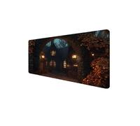 Mouse Mat XXL 1600 x 800 x 3mm, Gaming Mouse Pad Tree Desk Mat Stitched Edges, Mousepad Computer Mousemat Keyboard Pad for Desk Mousepad with Non-Slip Base for Office, PC, Home, Laptop (House) D1-812