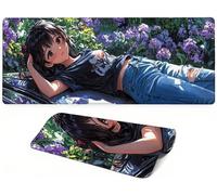 Mouse Mat XXL 1600x800x3mm Beauty Extra Large Mouse Mat, Desk Mat Non-Slip Rubber Base Blue Large Desk Mat for Keyboard, Washable - Precision & Speed Gaming Mousepad for Office and Home YF-3792