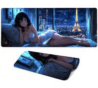 Mouse Mat XXL 1600x800x3mm Beauty Extra Large Mouse Mat, Desk Mat Non-Slip Rubber Base Blue Large Desk Mat for Keyboard, Washable - Precision & Speed Gaming Mousepad for Office and Home YF-3710