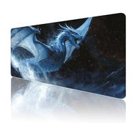 Mouse Mat XXL 600 x 300 x 3mm blue Mouse Pad Large Gaming Mouse Mat, dragon Mousepad Waterproof Non-Slip Rubber Base Stitched Edges Desk Mat, Extended Mouse Matts for Desk Office Home Decor R682