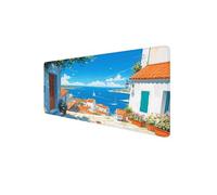 Mouse Mat XXL 600 x 300 x 3mm, Gaming Mouse Pad House Desk Mat Stitched Edges, Mousepad Computer Mousemat Keyboard Pad for Desk Mousepad with Non-Slip Base for Office, Home, Laptop (Sailboat) D1-494