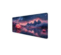 Mouse Mat XXL 600 x 300 x 3mm, Gaming Mouse Pad Lotusflo Desk Mat Stitched Edges, Mousepad Computer Mousemat Keyboard Pad for Desk Mousepad with Non-Slip Base for Office, Home, Laptop (Lake) D1-814